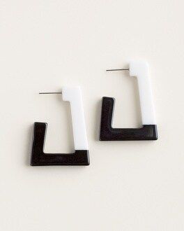 Black and White Open-Hoop Earrings | Chico's