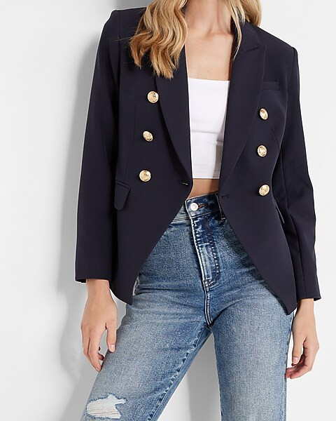 Peak Lapel Double Breasted Blazer | Express