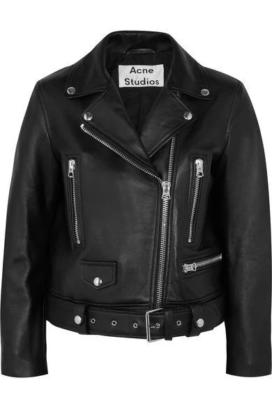 Acne Studios - Leather Biker Jacket - Black | NET-A-PORTER (UK & EU)