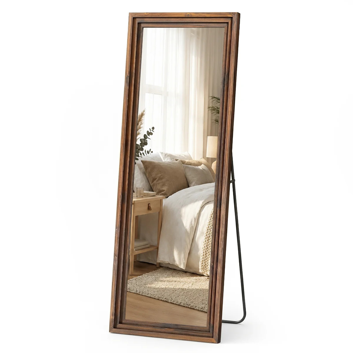 Vintage Solid Wood Full Length Floor Dressing Mirror | Wayfair North America