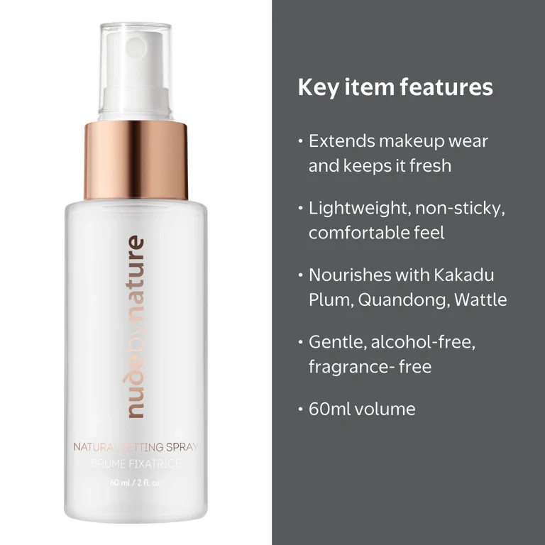 Nude by Nature Natural Setting Spray, 60ml | Walmart (US)
