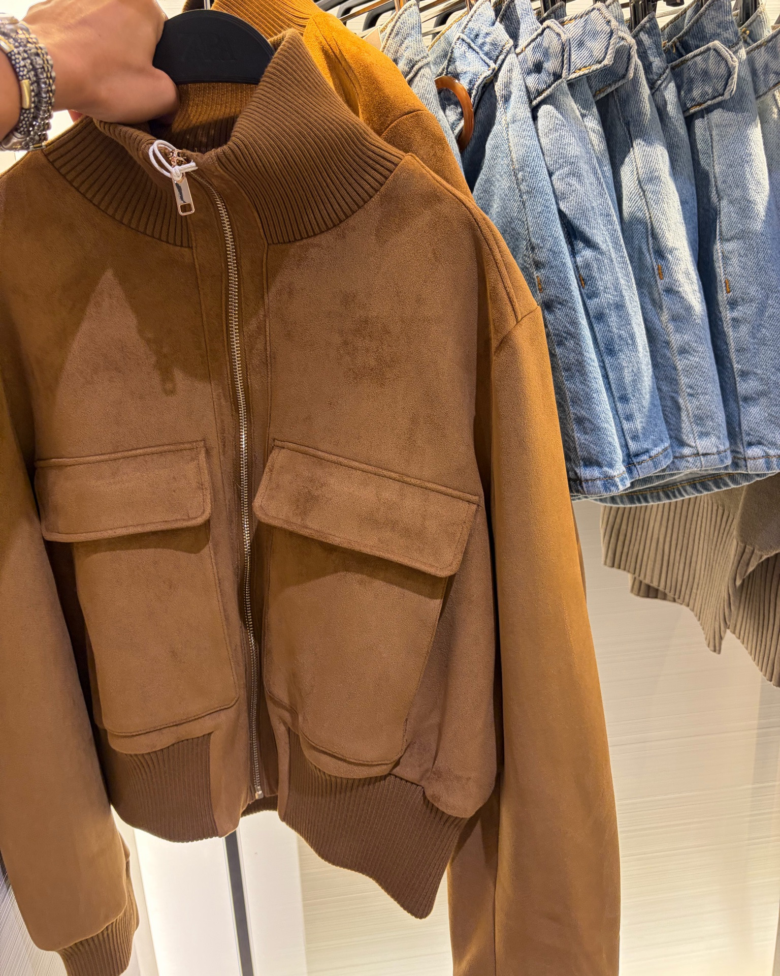 Zara favorites! 
Faux suede jacket