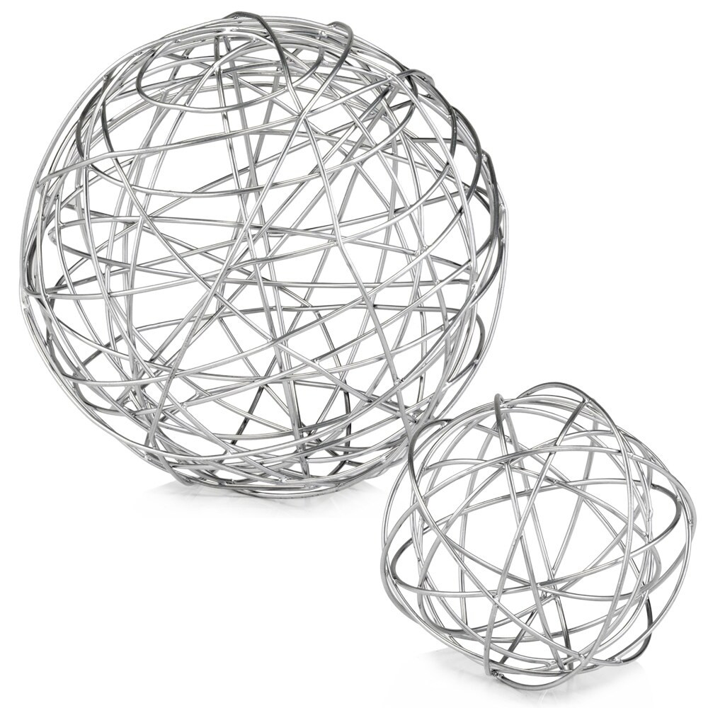 HomeRoots Silver - Wire Sphere (12 x 12 x 12) | Bed Bath & Beyond