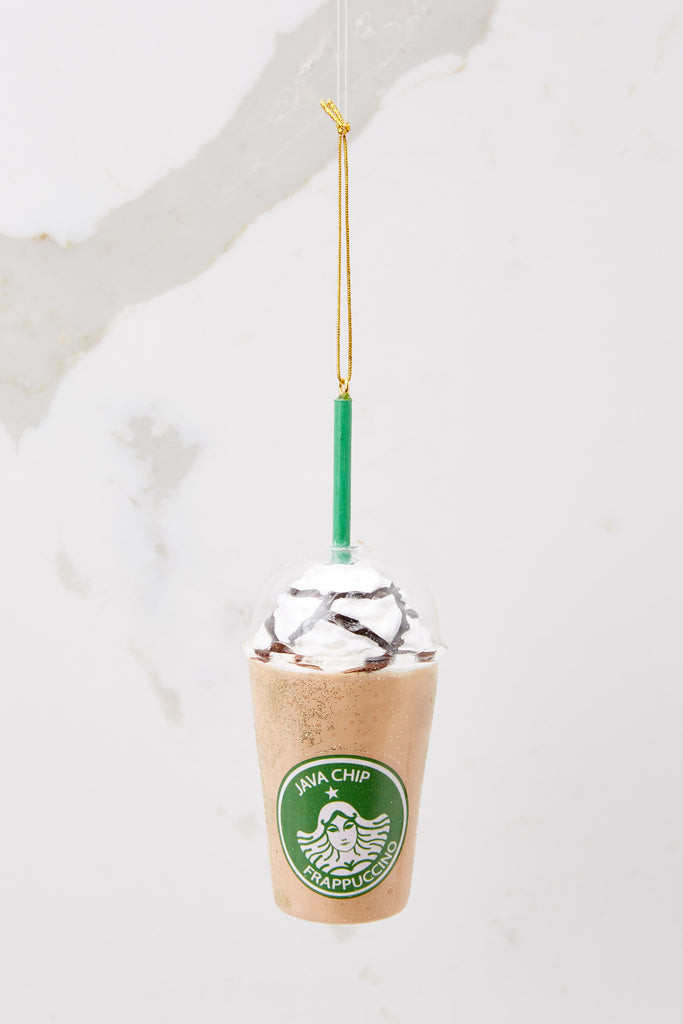 Indulge A Little Java Chip Frappuccino Ornament | Red Dress 