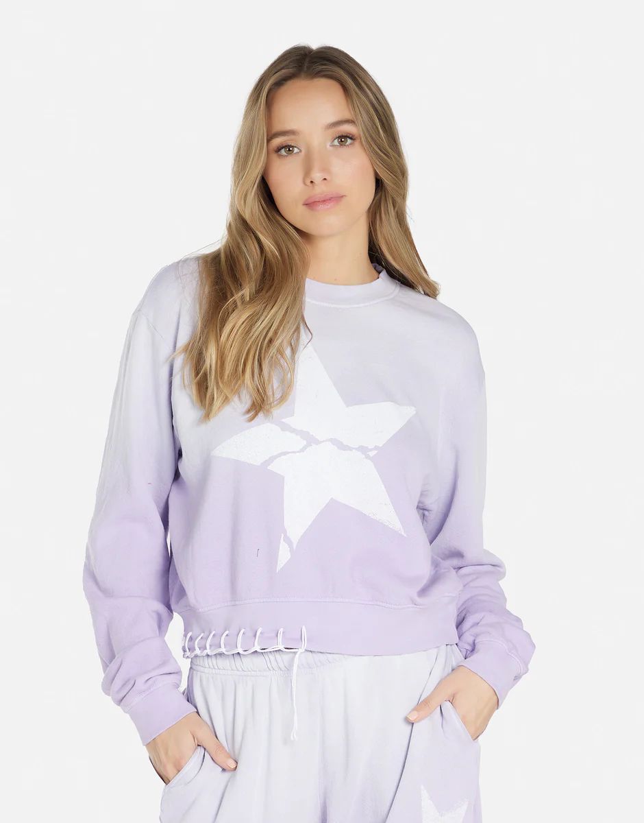 Cracked Star Pullover Light Purple Ombre | Spalding by Lauren Moshi | Lauren Moshi