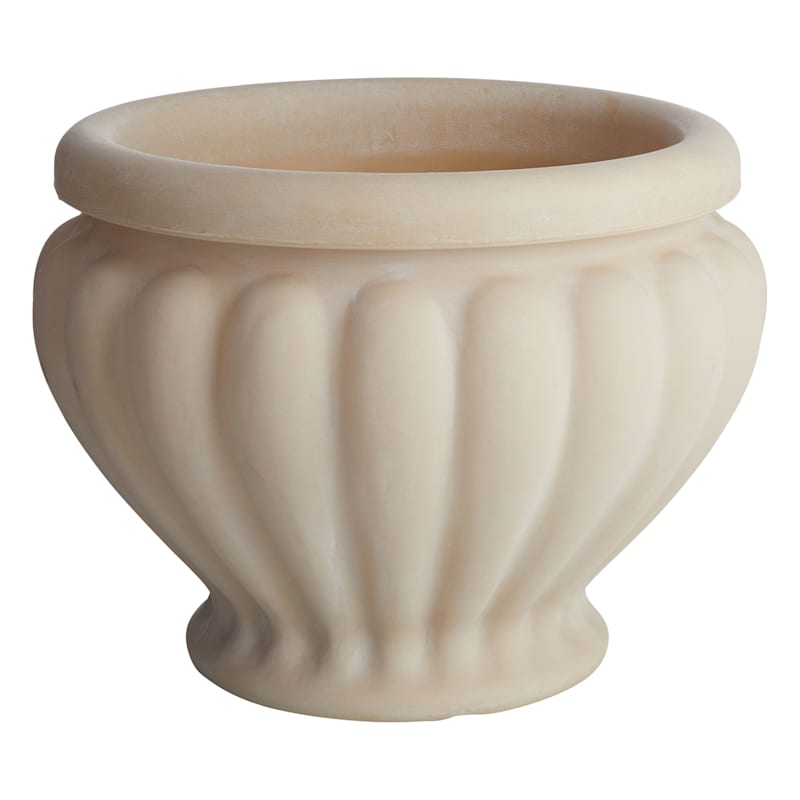 Antique White Fluted Urn Planter, Extra Large | At Home