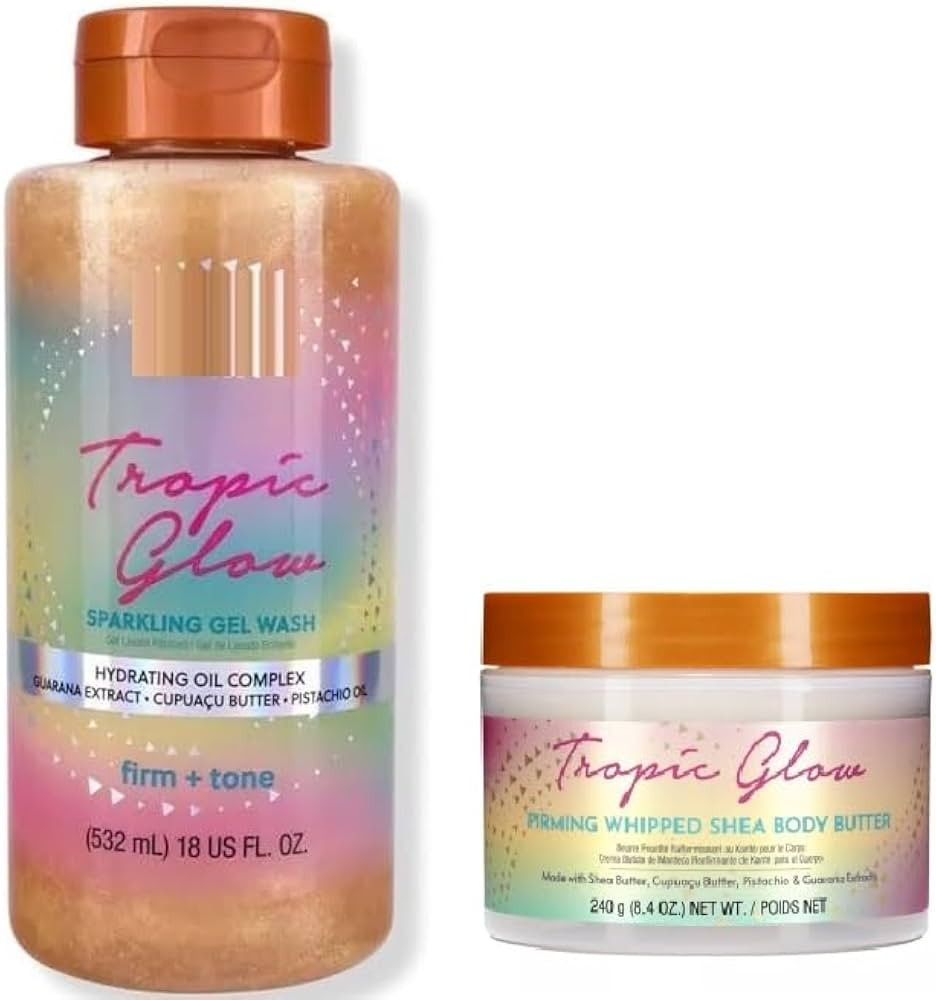 T. Hut Tropic Glow Body Wash, 10 fl oz, Tropic Glow Firming Whipped Body Butter, 8.4 Oz | Amazon (US)