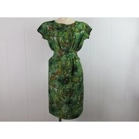 Vintage Dress, 1960S Green Mod Flower Vintage Clothing, Size Medium | Etsy (US)