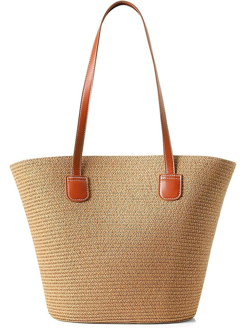 Nollia Straw Bags For Women | Travel Straw Totes Bag, Summer Woven Handmade, Shoulder Bag Handbag | Walmart (US)
