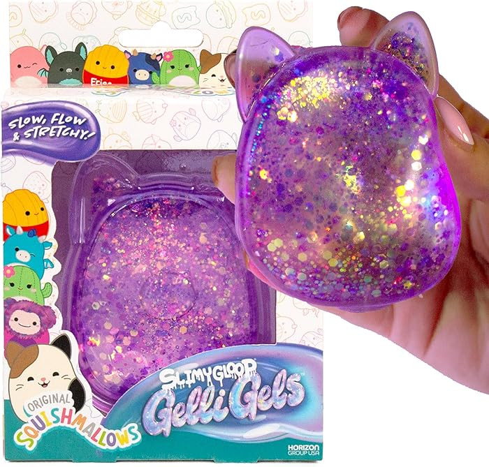 Original Squishmallows\u2122 SLIMYGLOOP Purple Gelli Gels, Slow Rising Sensory Squeeze Toy with G... | Amazon (US)