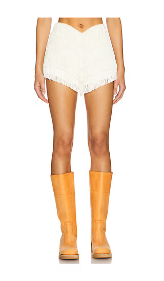 Andi Fringe Skort in Cream | Revolve Clothing (Global)
