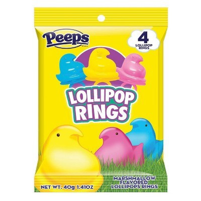 Peeps, Flix Candy Easter Lollipop Rings - 1.41oz/4ct | Target
