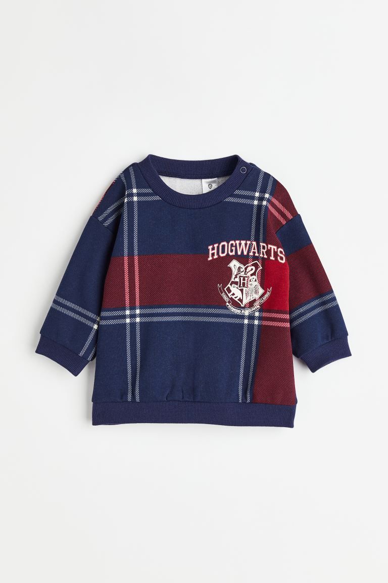 Cotton-blend Sweatshirt - Dark blue/Harry Potter - Kids | H&M US | H&M (US)