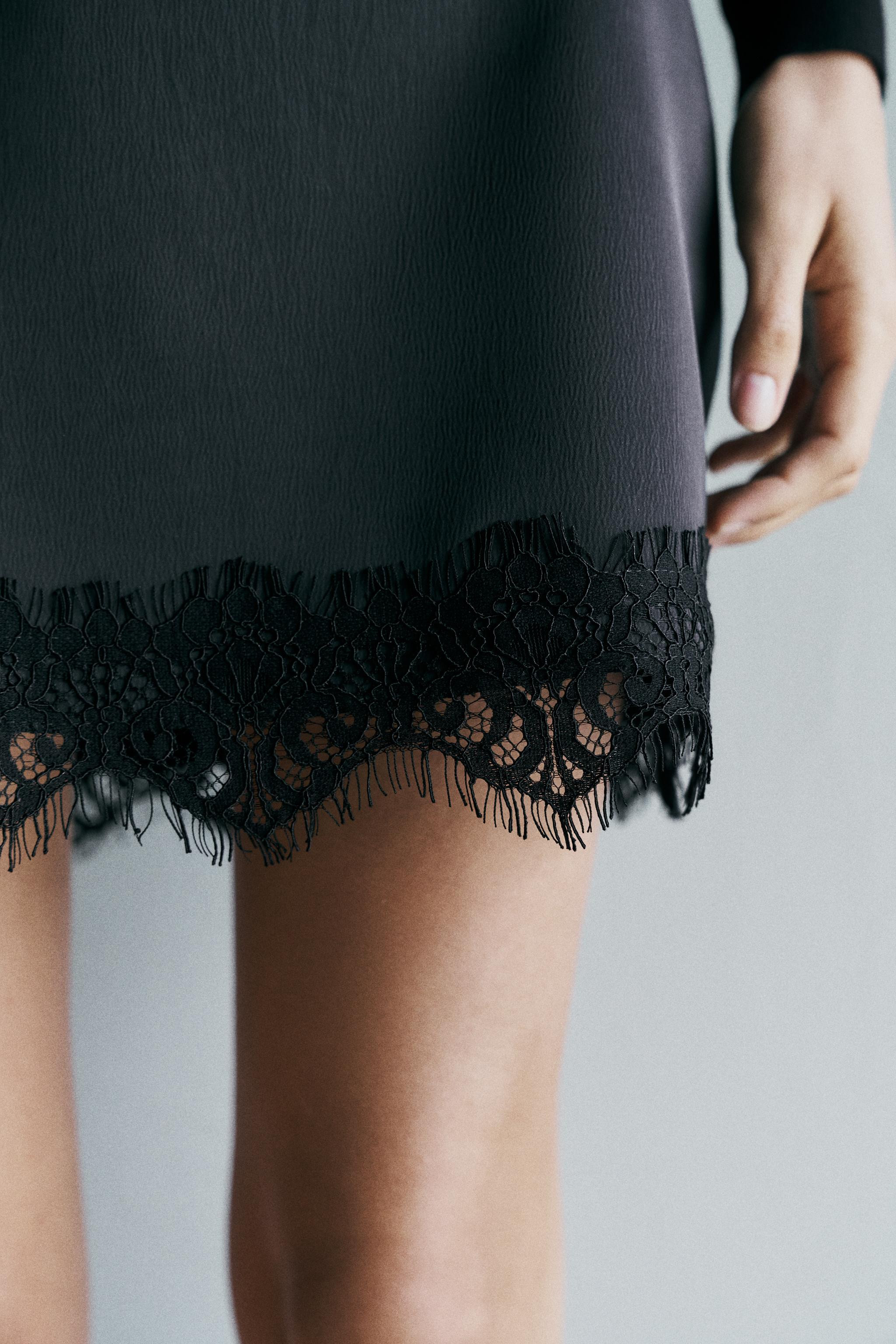 SKORT WITH LACE HEM | Zara UK