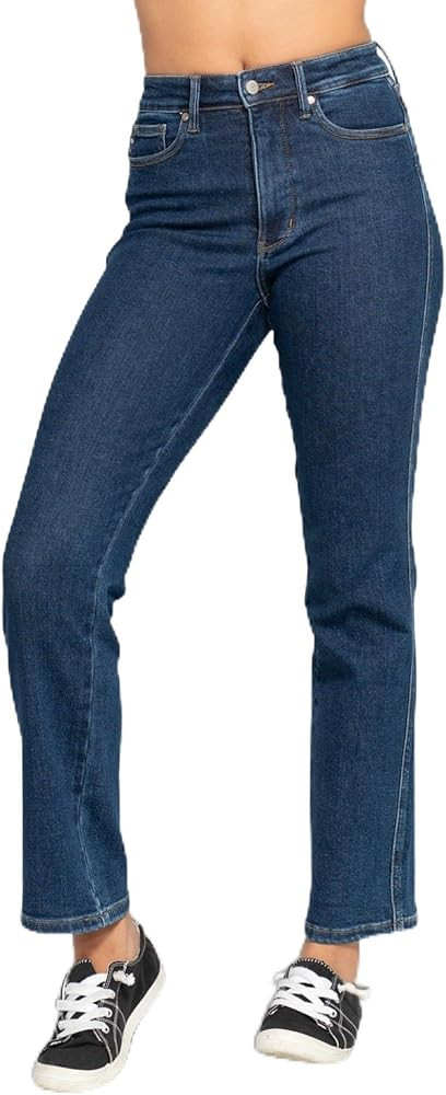 Judy Blue Womens Jeans - High Waisted Tummy Control Classic Straight | Amazon (US)