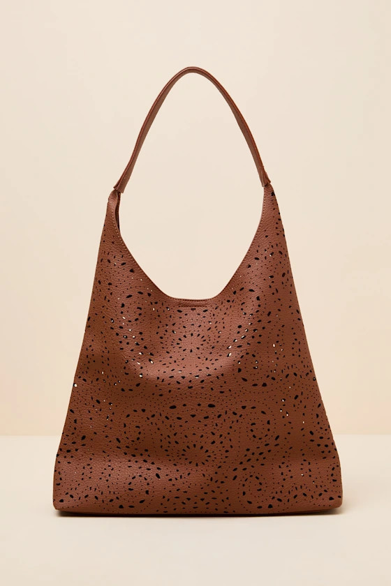 Deon Brown Cutout Tote Bag | Lulus
