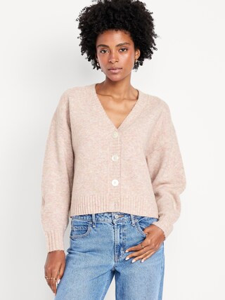 Slouchy Wool-Blend Cardigan Sweater | Old Navy (CA)