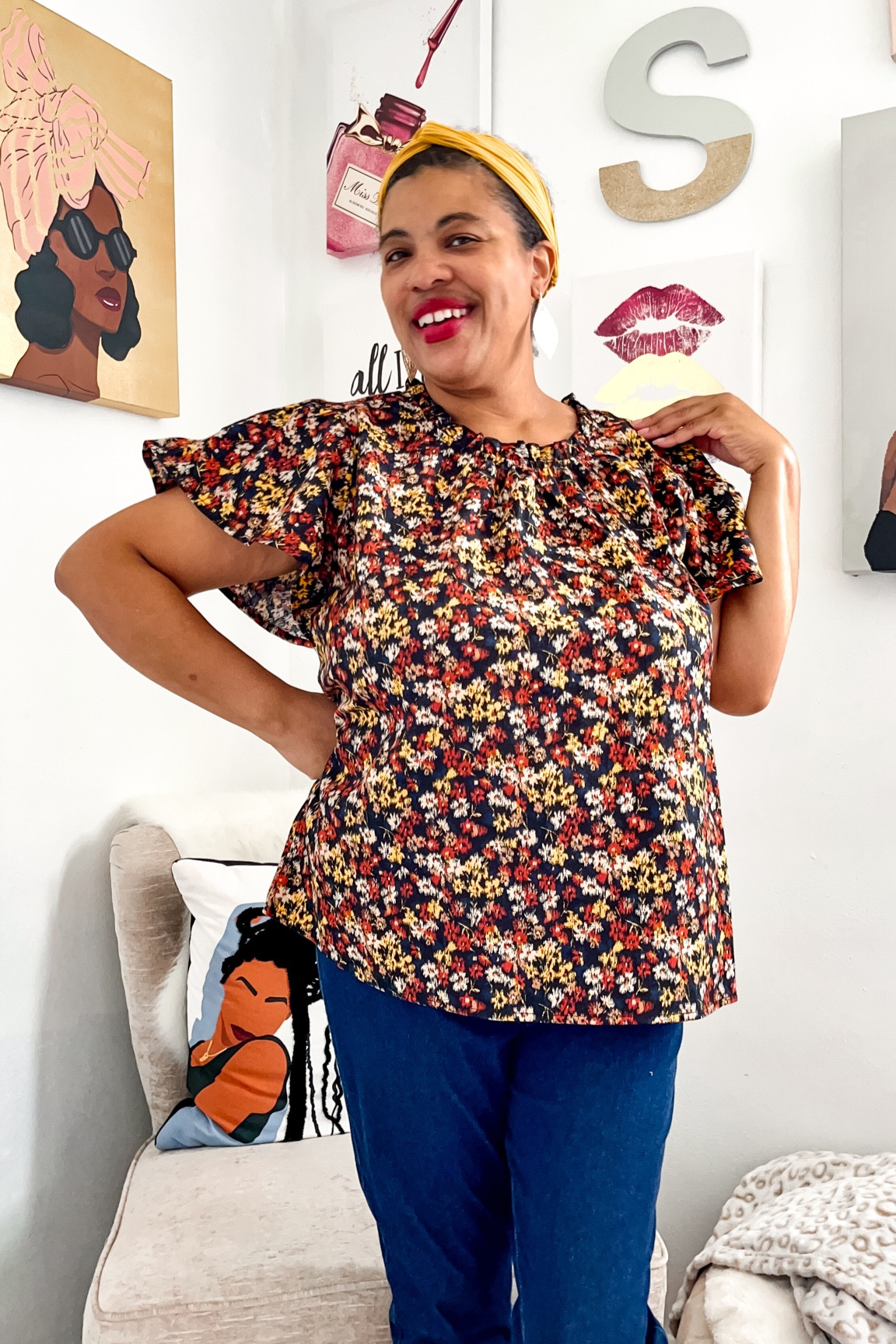 I love this cute floral top for fall. It’s affordable and goes well with blue denim jeggings or pants.

#LTKplussize #LTKmidsize #LTKSeasonal