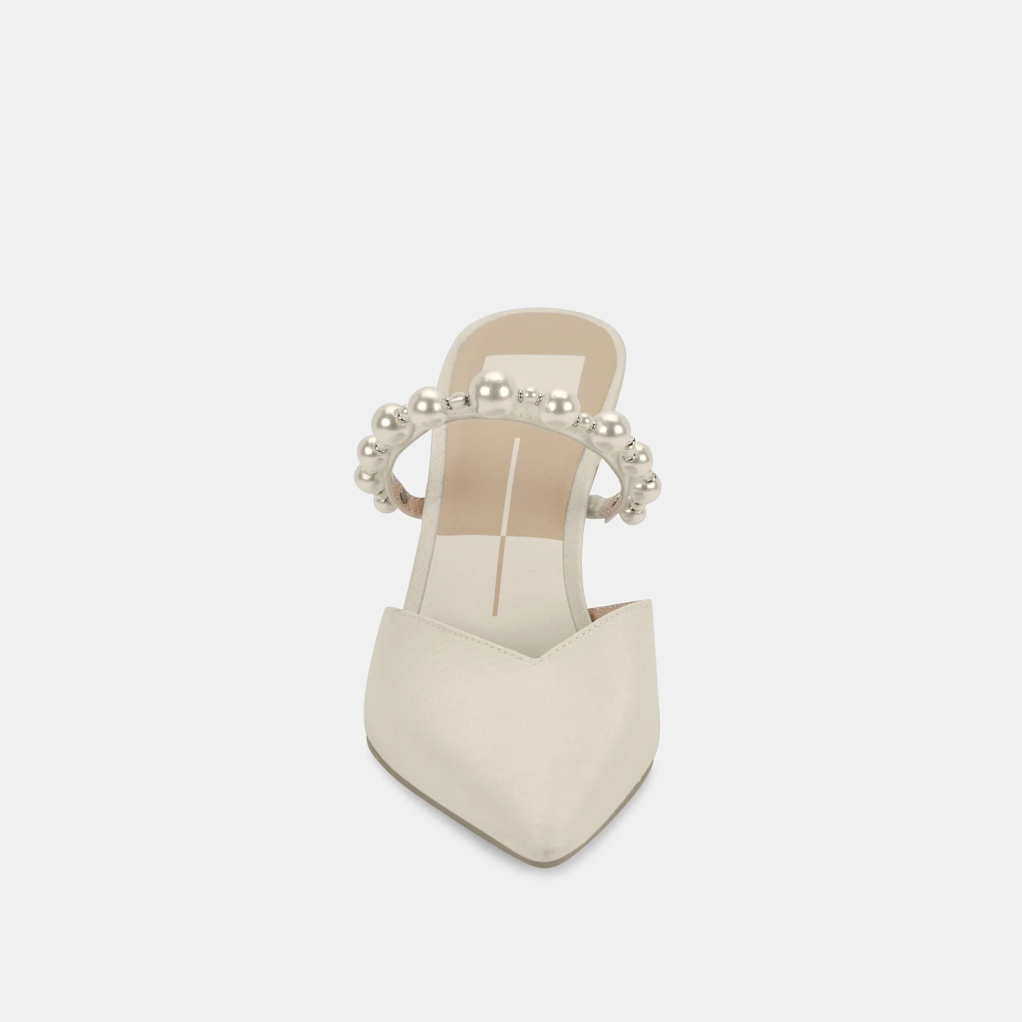 KANIKA Pearl Heels Vanilla Silk | Vanilla Silk Pearl Tapered Heels | DolceVita.com