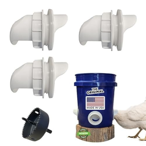 Poultry Pro DIY Chicken Feeder, For Use With Buckets & Bins (3 Pack) | Carolina Coops