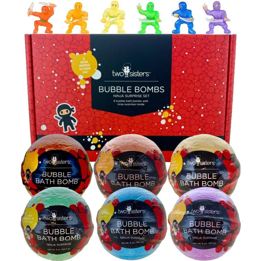 6-Pack Ninja Surprise Bubble Bath Bomb Set | Ellifox