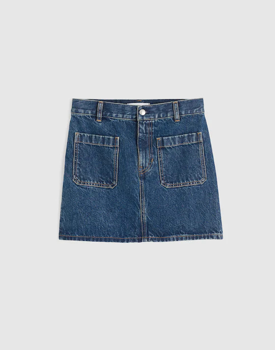 The Emmett Mini Skirt in Greendale Wash | Madewell | Madewell