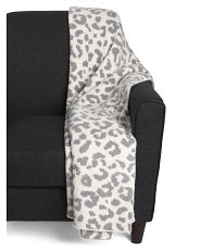 Leopard Print Plush Throw | TJ Maxx
