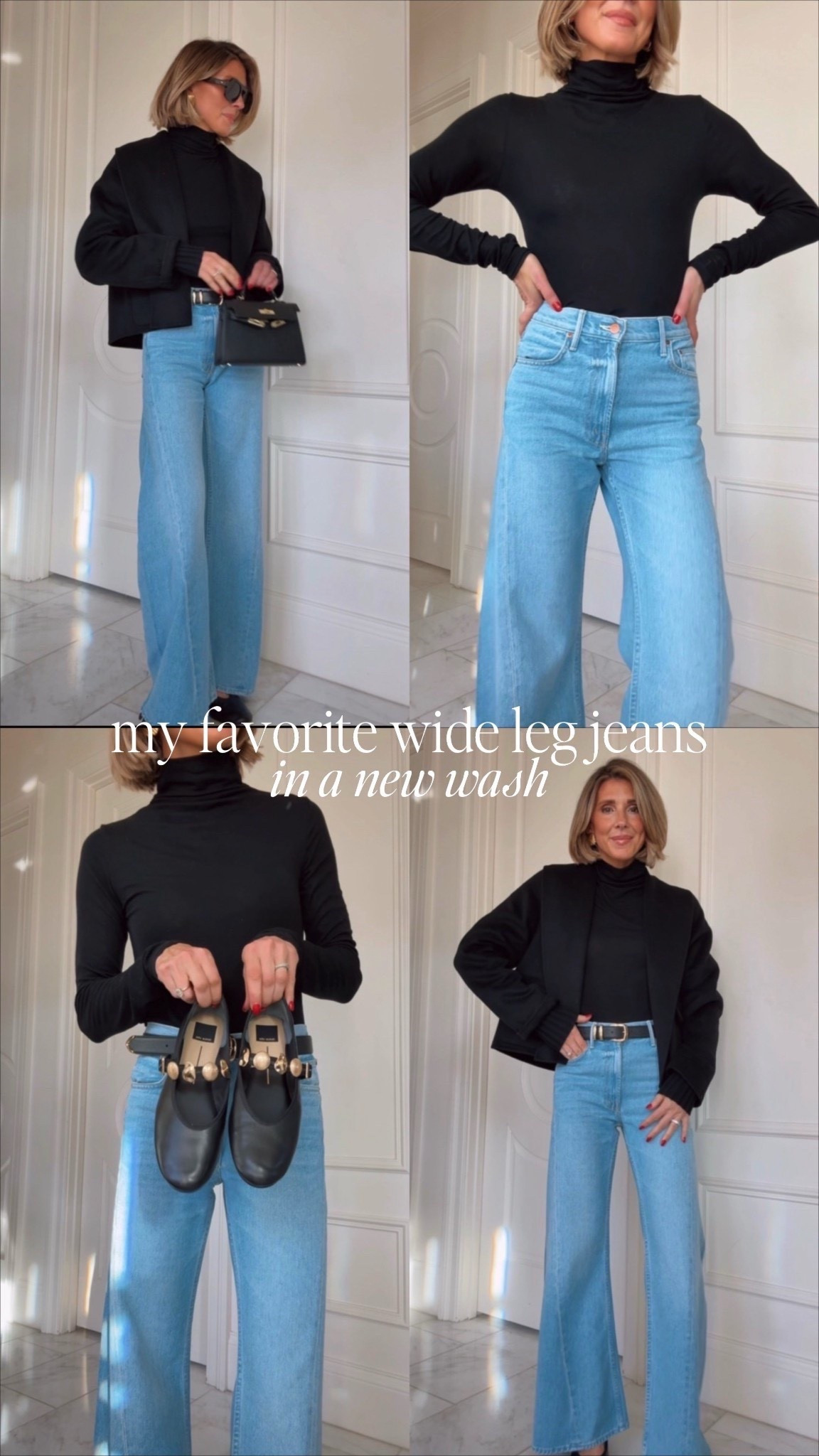 New wash in the Mother wide leg jeans! I suggest sizing down one size for a perfect fit.

#LTKootd