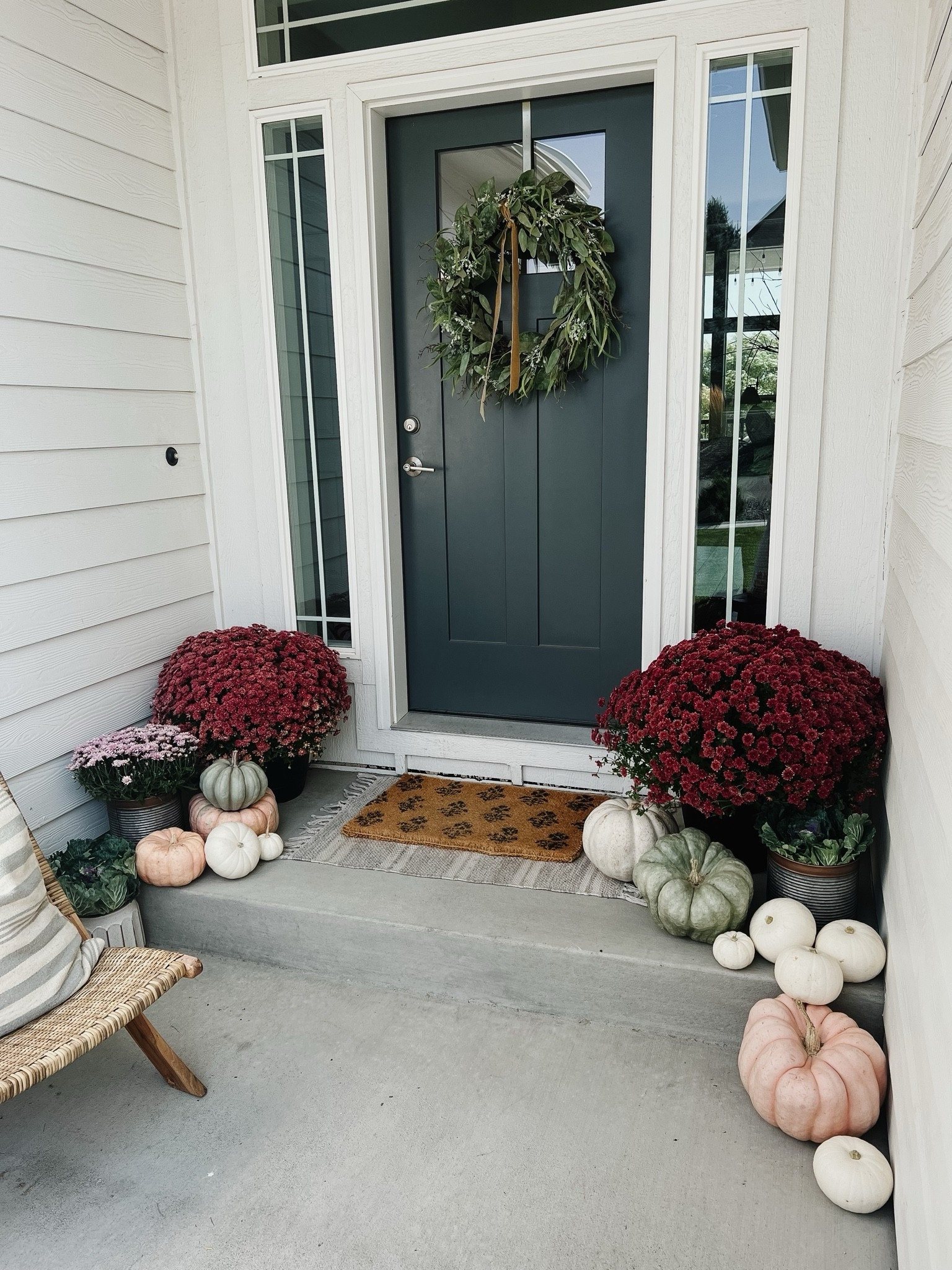 Fall front porch from two years ago! This wreath is still one of my favorites that I love to use in the fall months. These faux pumpkins are great if you don’t want to worry about real ones rotting. Linking what I can that’s still available! 

#LTKHome #LTKSeasonal #LTKStyleTip