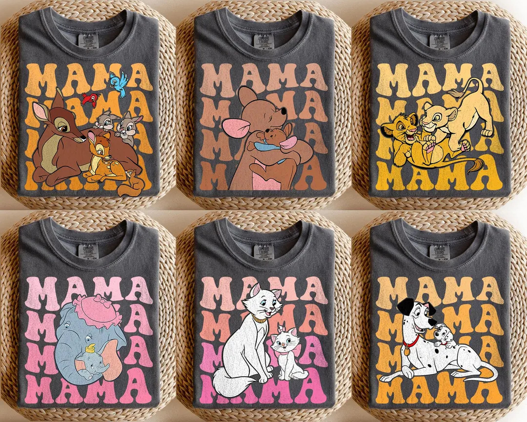 Customize Disney Mom Characters Shirt, Best Mama Ever Tee, Mother's Day Gift, Mom Daughter Family... | Etsy (US)