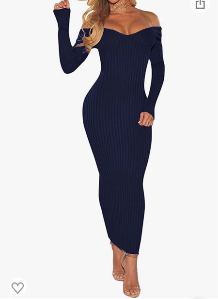 Off the shoulder ribbed dress - perfect for fall! Available in a few different colors 
#amazonfinds
#walmartfinds

#LTKstyletip #LTKSeasonal #LTKunder50