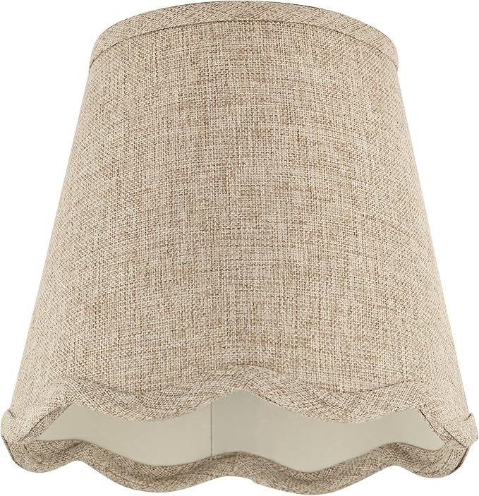 Set of 2 Hardback Scalloped Empire Lamp Shades Fawn Small 4" Top x 6" Bottom x 5.5" High x 5.5" S... | Amazon (US)