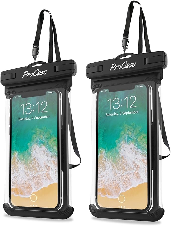 ProCase Universal Waterproof Case Cellphone Dry Bag Pouch for iPhone 12 Pro Max 11 Pro Max Xs Max... | Amazon (US)