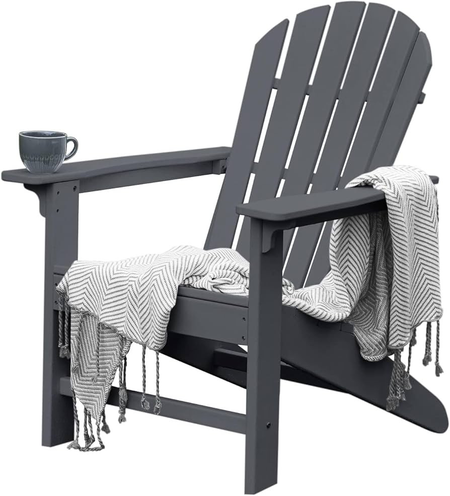 Adirondack Chair, Large Lawn Chair Weather Resistance, 4 Steps Easy Assembly, Patio Chair for Fir... | Amazon (US)