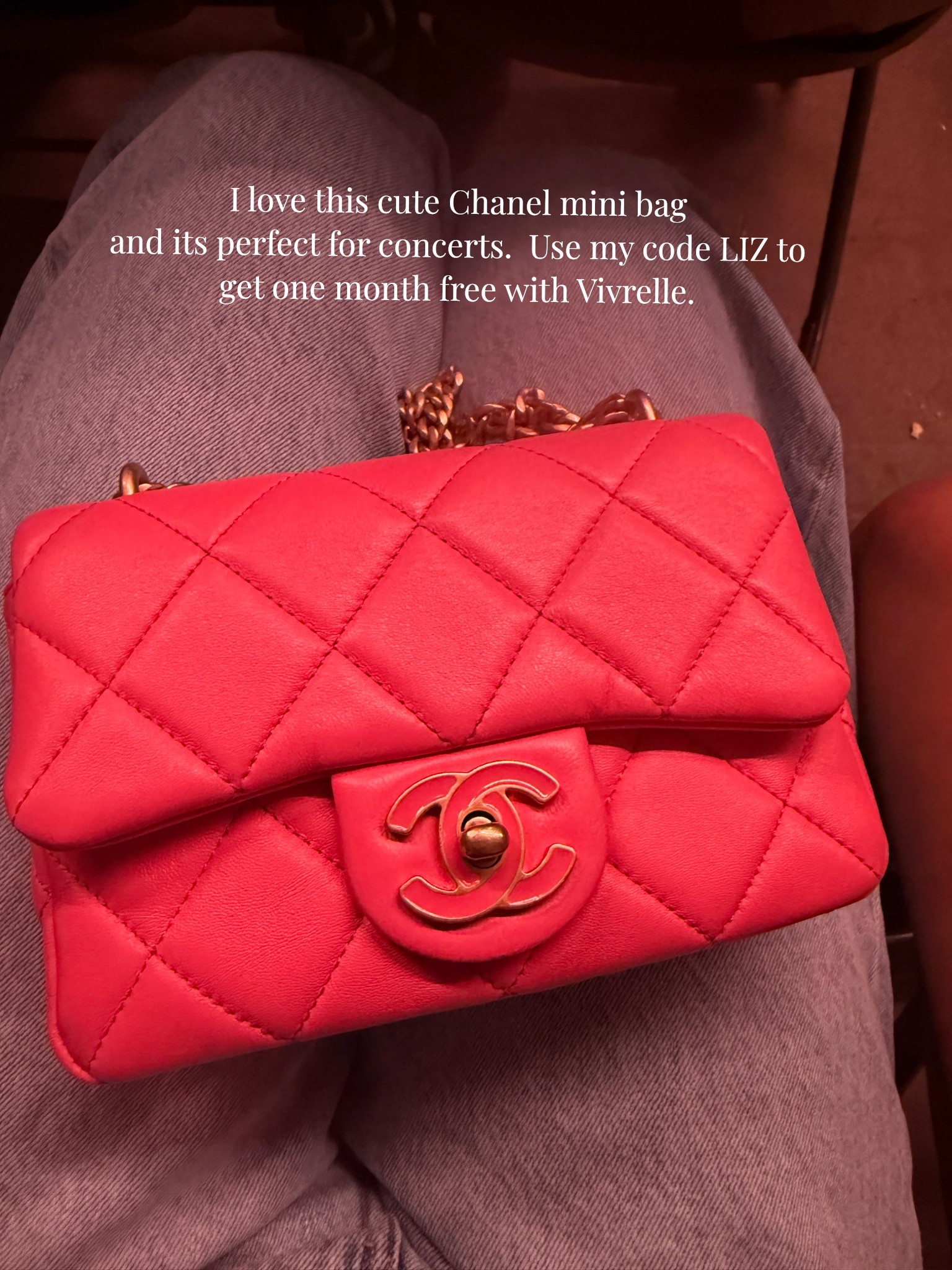 I love my Vivrelle membership and my cute Chanel mini bag from this month’s selection. Apply today and get your first month free with my code LIZ. 