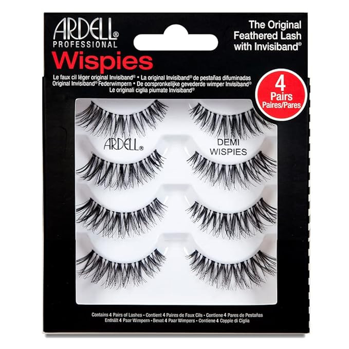 Ardell Demi Wispies False Eyelashes Black, Eye Make-Up Enhancement, Full Volume Strip Lashes - 4 ... | Amazon (US)