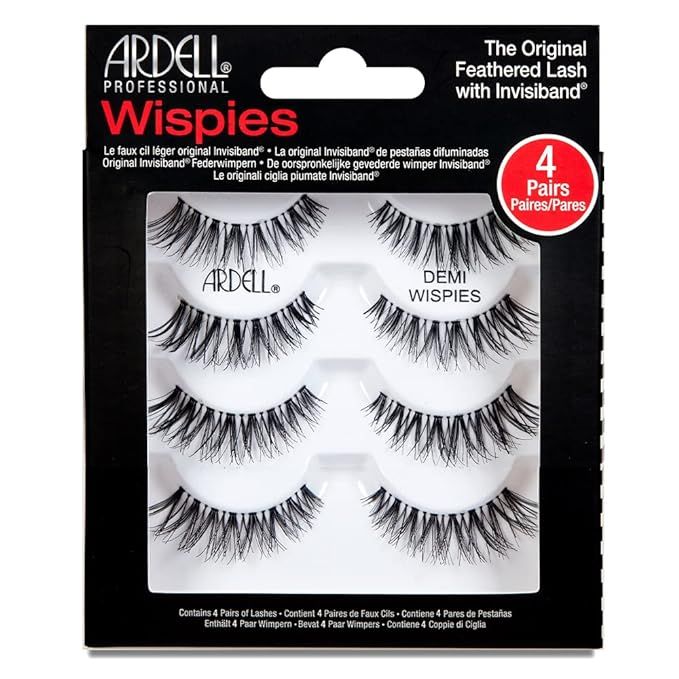Ardell Demi Wispies False Eyelashes Black, Eye Make-Up Enhancement, Full Volume Strip Lashes - 4 ... | Amazon (US)