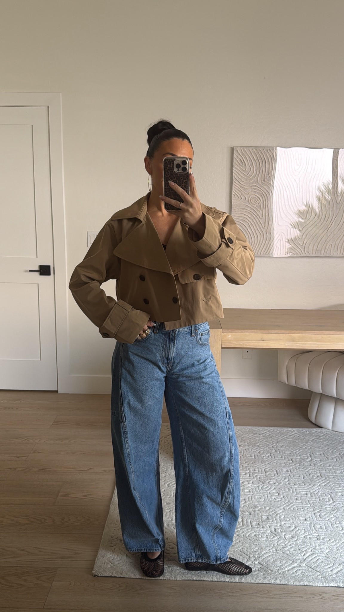 Today’s post Christmas outfit! Going out with my girlies! 
Abercrombie cropped trench size small 
Barrel jeans size 25
Amazon mesh flats 


#LTKootd #LTKSeasonal #LTKSaleAlert