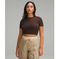 Wundermost Ultra-Soft Nulu Crewneck Cropped T-Shirt | Lululemon (US)