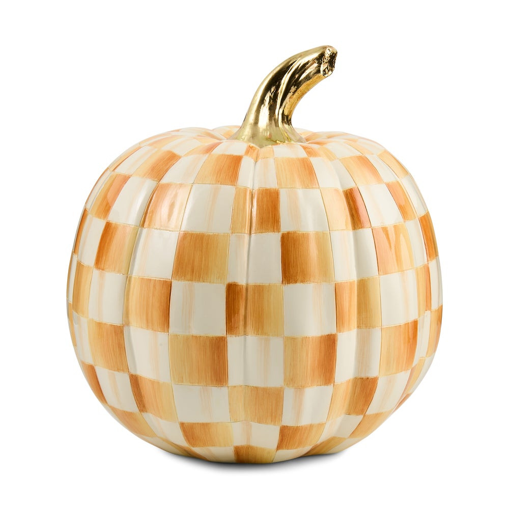 Amber Check Medium Pumpkin | MacKenzie-Childs