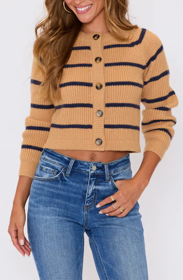 Nadia Stripe Crop Cardigan | Nordstrom