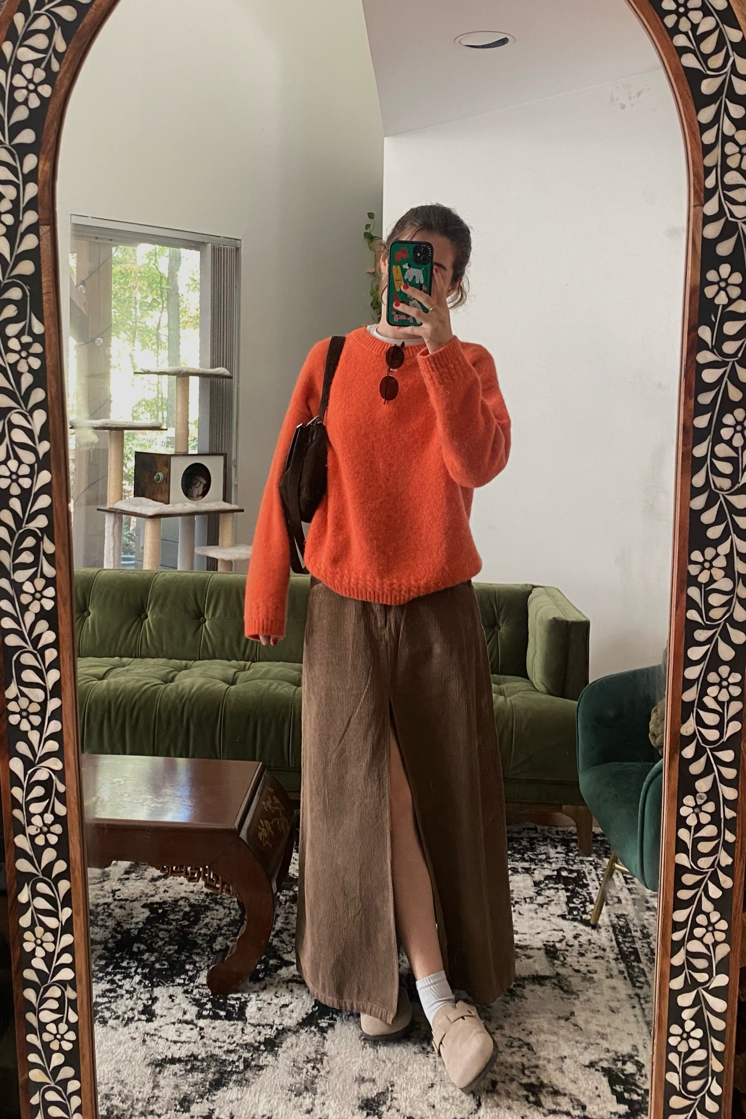 skirt and a fun sweater combo for fall