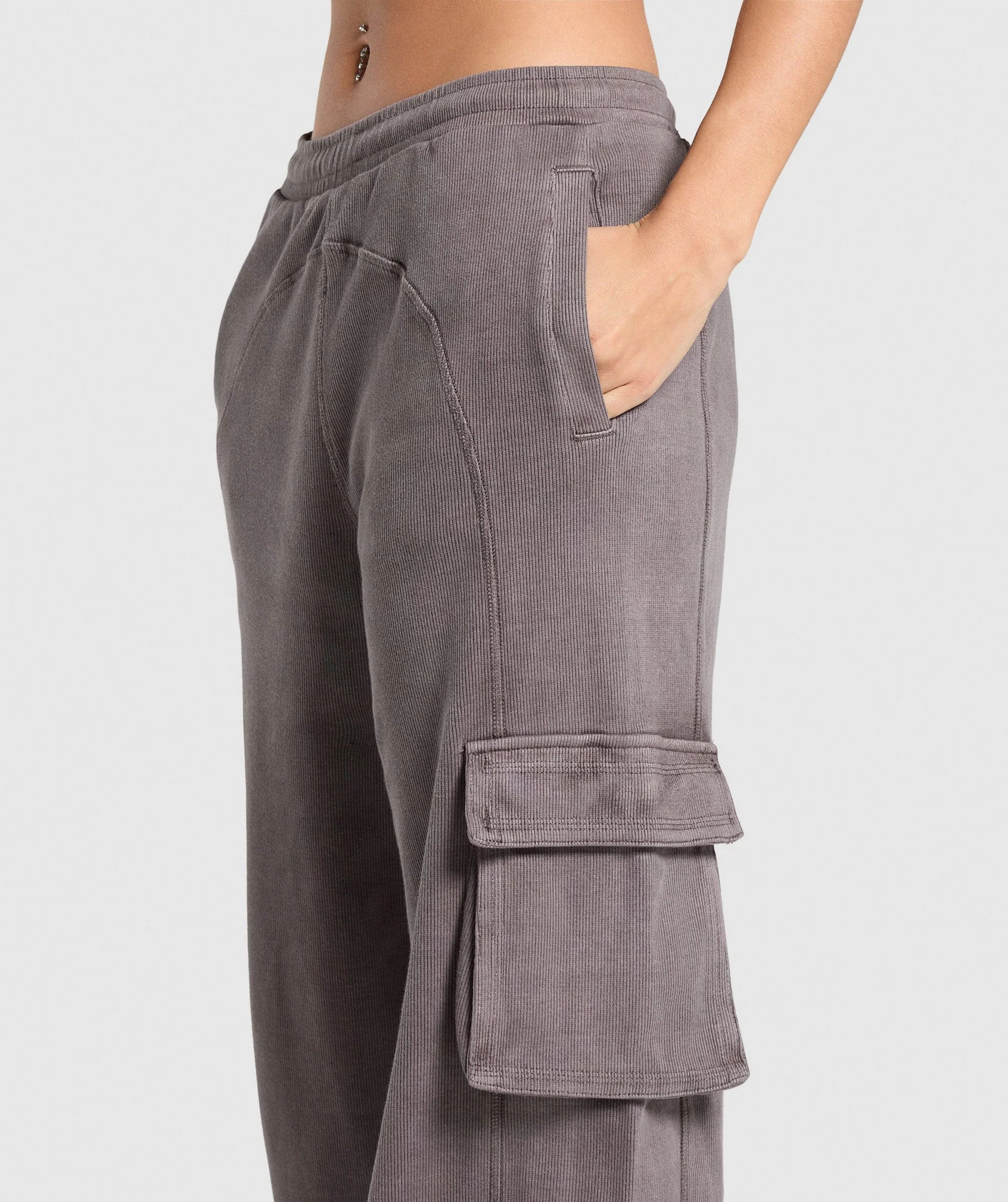 Gymshark Rest Day Ribbed Joggers - Brushed Purple | Gymshark US