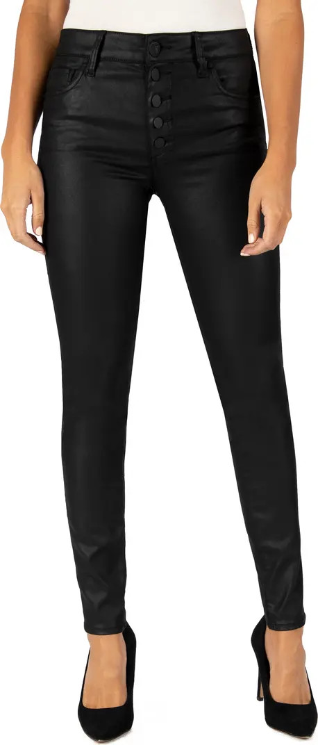 Mia High Waist Coated Skinny Jeans | Nordstrom