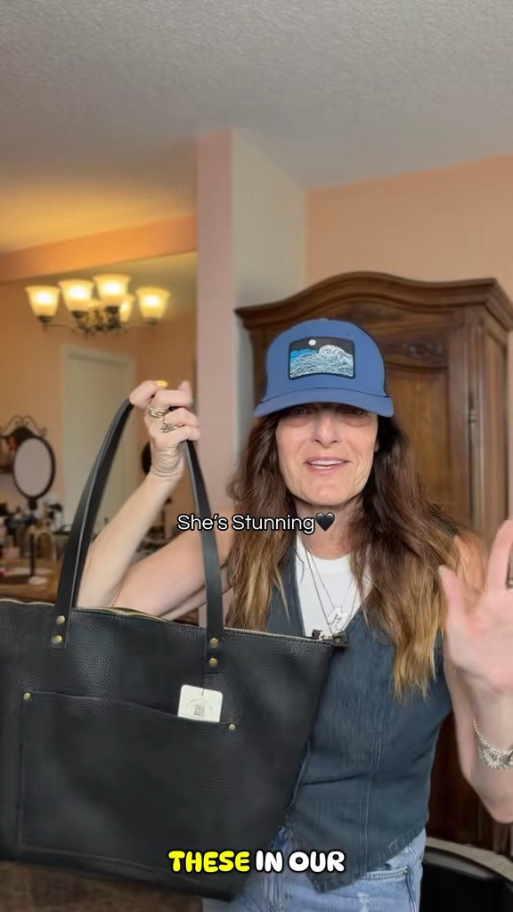 She’s even better in person🖤 On Sale! Linking this zippered large tote here.  This is Pebbled Black. Other great colors too! Choose zippered or classic  🖤

#LTKWorkwear #LTKTravel #LTKootd