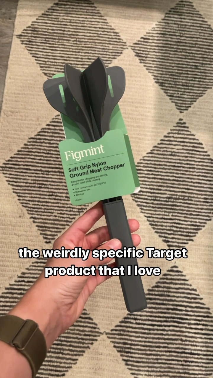 Target find! 🎯 I do love my kitchen gadgets and sometimes the most unexpected tools are the ones you use the most. I did not think I needed a meat smasher but when I saw it, I took a chance. Little did I know that I would love it and use it all the time.

It does such a better job of breaking up the ground meat than a spatula or wooden spoon and it makes it cook faster. If you are someone who is always running late with dinner, you know how precious the mealtime minutes are. 
#kitchen #cooking 

#LTKFamily #LTKFindsUnder50 #LTKHome