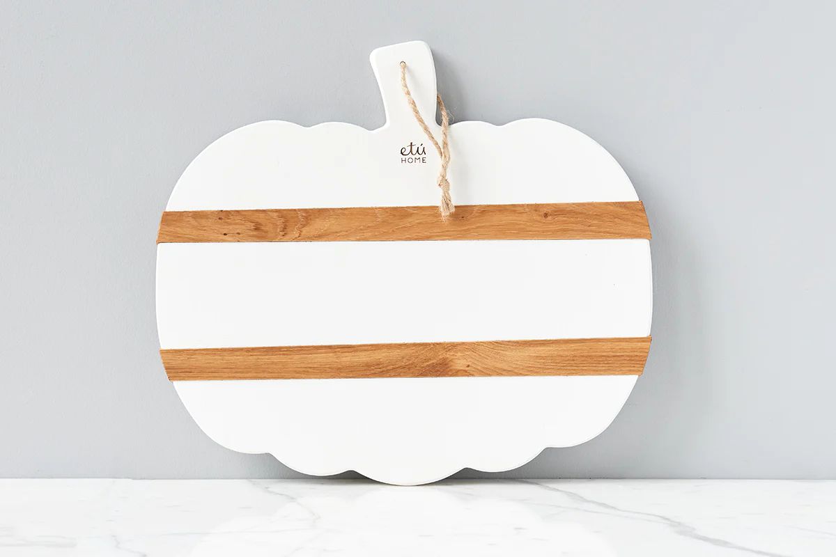 White Mod Pumpkin Charcuterie Board, LargeDefault Title | etúHOME