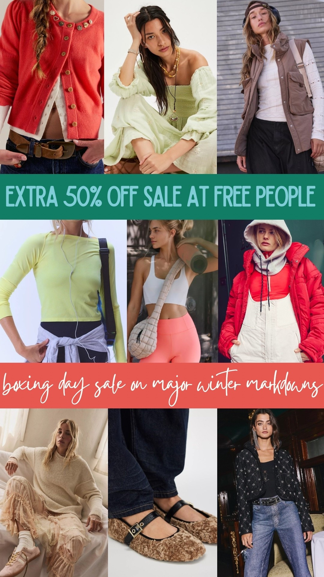 extra 50% off all sale at free people! 

#LTKHoliday #LTKSaleAlert #LTKFindsUnder100