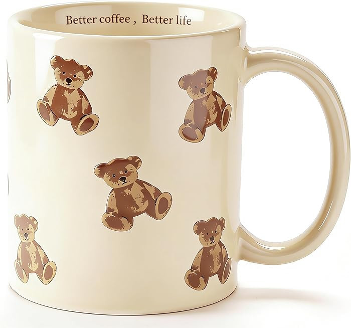 Cute Teddy Bear Coffee Mug- Cartoon Bear Cups-Adorable Gifts for Kids and Women-Ceramic Mug for H... | Amazon (US)