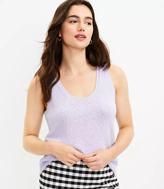 Scoop Neck Sweater Tank | LOFT